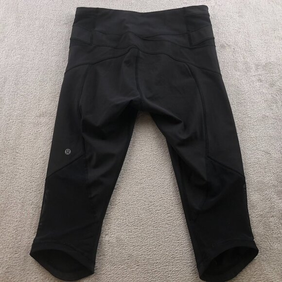 Lululemon Women’s Athletic Leggings Size 27W Capri High Rise Activewear Black - Picture 10 of 10